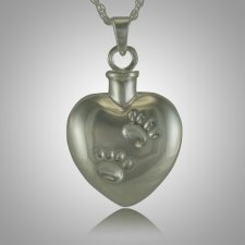 Pet Heart Paw Print Cremation Jewelry